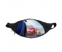 Поясная сумка бананка Тачки (GB-cars 015) молния Макквин Gear Bag черная