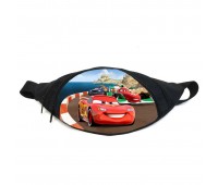 Поясная сумка бананка Тачки (GB-cars 016) молния Макквин Gear Bag черная