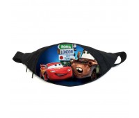 Поясная сумка бананка Тачки (GB-cars 018) молния Макквин Gear Bag черная