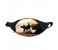 Поясная сумка бананка Панда Кунг-фу (GBP06) Gear Bag черная