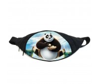 Поясная сумка бананка Панда Кунг-фу (GBP011) Gear Bag черная