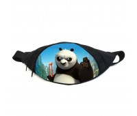 Поясная сумка бананка Панда Кунг-фу (GBP014) Gear Bag черная