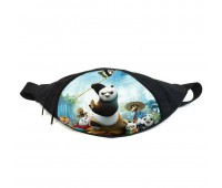 Поясная сумка бананка Панда Кунг-фу (GBP017) Gear Bag черная