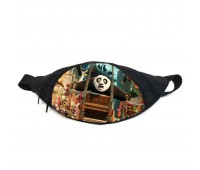 Поясная сумка бананка Панда Кунг-фу (GBP019) Gear Bag черная