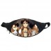 Поясная сумка бананка манга Атака титанов Attack on Titan (GBAT 01) Gear Bag черная