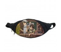 Поясная сумка бананка манга Атака титанов Attack on Titan (GBAT 018) Gear Bag черная