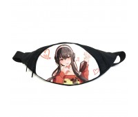 Поясная сумка бананка Семья шпиона Spy × Family (GB SF06) Gear Bag черная
