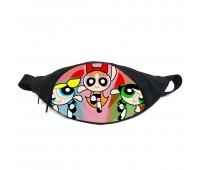 Поясная сумка бананка Суперкрошки Powerpuff Girls (PG-04) Gear Bag черная