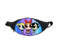 Поясная сумка бананка Суперкрошки Powerpuff Girls (PG-014) Gear Bag черная