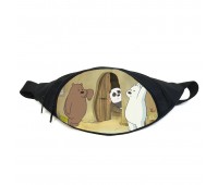 Поясная сумка бананка Вся правда о медведях (GB-WBB 010) Gear Bag черная Поясная сумка бананка Вся правда о медведях (GB-WBB 010) Gear Bag черная