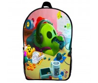 Рюкзак Бравл Старс Спайк (School Gear bag Brawl Stars 010) чорний, 39 х 27 х 14 см