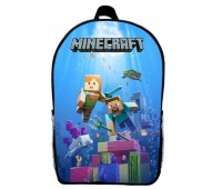 Рюкзак Майнкрафт Minecraft (School Gear bag М02) черный, 39 х 27 х 14 см