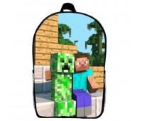 Рюкзак Майнкрафт Minecraft (School Gear bag М011) черный, 39 х 27 х 14 см