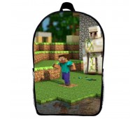 Рюкзак Майнкрафт Minecraft (School Gear bag М013) черный, 39 х 27 х 14 см