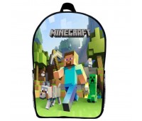 Рюкзак Майнкрафт Minecraft (School Gear bag М015) черный, 39 х 27 х 14 см