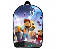 Рюкзак Майнкрафт Minecraft (School Gear bag М019) черный, 39 х 27 х 14 см