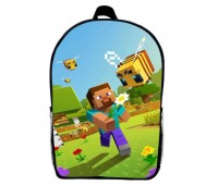 Рюкзак Майнкрафт Minecraft (School Gear bag М020) черный, 39 х 27 х 14 см