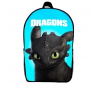 Рюкзак Як приручити дракона (School Gear bag Беззубик 010) чорний, 39 х 27 х 14 см