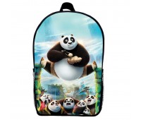 Рюкзак Панда кунг-фу (School Gear bag KF 09) чорний, 39 х 27 х 14 см