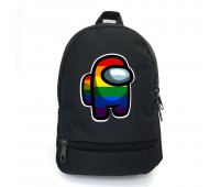 Рюкзак BIG Амонг Ас School Bag (Among Us -010) черный (43 х 30 х 17 см)