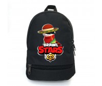 Рюкзак BIG Бравл Старс Эдгар School Bag (BS -06) черный (43 х 30 х 17 см)