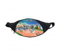 Поясная сумка бананка Огги и тараканы (GB- oggy and the cockroaches 01) Gear Bag черная