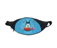 Поясная сумка бананка Огги и тараканы (GB- oggy and the cockroaches 03) Gear Bag черная