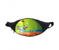 Поясная сумка бананка Огги и тараканы (GB- oggy and the cockroaches 05) Gear Bag черная