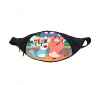 Поясная сумка бананка Огги и тараканы (GB- oggy and the cockroaches 06) Gear Bag черная