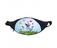 Поясная сумка бананка Огги и тараканы (GB- oggy and the cockroaches 08) Gear Bag черная