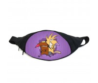 Поясная сумка бананка Крутые бобры (GB- the angry beavers 01) Gear Bag черная