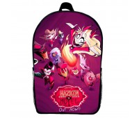 Рюкзак Готель Хазбін (School Gear bag Hazbin Hotel 06) чорний, 39 х 27 х 14 см