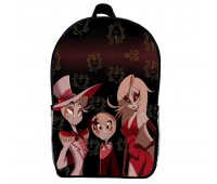 Рюкзак Готель Хазбін (School Gear bag Hazbin Hotel 010) чорний, 39 х 27 х 14 см
