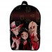 Рюкзак Отель Хазбин (School Gear bag Hazbin Hotel 010) черный, 39 х 27 х 14 см