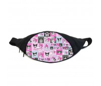 Поясная сумка бананка Хеллоу Китти Куроми (GB Kuromi Hello Kitty 04) Gear Bag черная