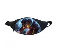 Поясная сумка бананка Железный человек (GB- Ironman 02) Gear Bag черная
