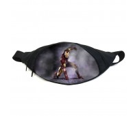 Поясная сумка бананка Железный человек (GB- Ironman 03) Gear Bag черная