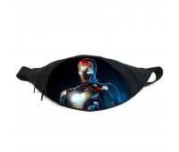 Поясная сумка бананка Железный человек (GB- Ironman 04) Gear Bag черная