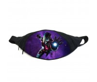 Поясная сумка бананка Железный человек (GB- Ironman 05) Gear Bag черная