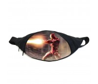Поясная сумка бананка Железный человек (GB- Ironman 06) Gear Bag черная