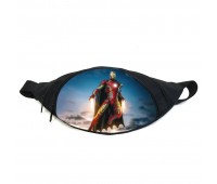 Поясная сумка бананка Железный человек (GB- Ironman 07) Gear Bag черная
