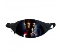 Поясная сумка бананка Железный человек (GB- Ironman 08) Gear Bag черная