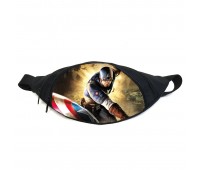 Поясная сумка бананка Капитан Америка (GB - Captain America 01) Gear Bag черная