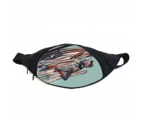 Поясная сумка бананка Капитан Америка (GB - Captain America 02) Gear Bag черная