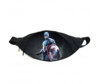 Поясная сумка бананка Капитан Америка (GB - Captain America 05) Gear Bag черная