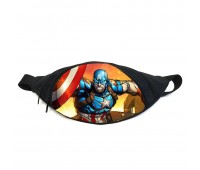 Поясная сумка бананка Капитан Америка (GB - Captain America 08) Gear Bag черная