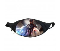 Поясная сумка бананка Капитан Америка (GB - Captain America 010) Gear Bag черная