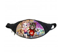 Поясная сумка бананка Говорящий Том и друзья (GB - Talking Tom 02) Gear Bag черная