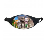 Поясная сумка бананка Говорящий Том и друзья (GB - Talking Tom 04) Gear Bag черная