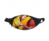 Поясная сумка бананка Росомаха и Дедпул (GB - Wolverine deadpool 05) Gear Bag черная